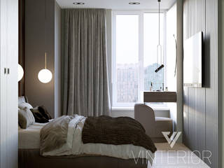 Minimalizm, Vinterior - дизайн интерьера Vinterior - дизайн интерьера Phòng ngủ phong cách tối giản