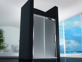 Porta doccia 100 cm con anta scorrevole trasparente opaco fumè, Bagno Italia Bagno Italia Ванна кімната Скло