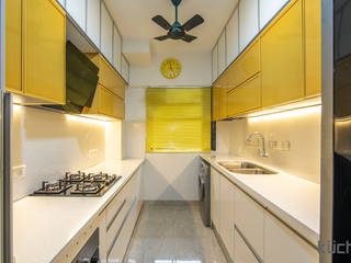 Affordable kitchen designed for Anupama Kumar, Mumbai, Küche7 Küche7 Ankastre mutfaklar