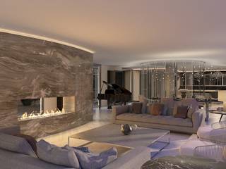 Luxury Residence, Switzerland, Markus Interiors Markus Interiors Living room