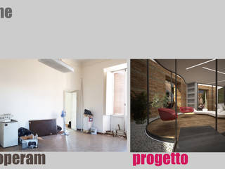 La casa nel bosco - work in progress, officinaleonardo officinaleonardo Modern living room