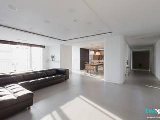 대구인테리어 디자인투플라이의 60평대 아파트 인테리어, 디자인투플라이 디자인투플라이 Salas modernas