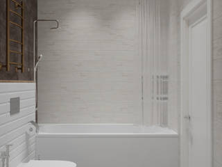 Сан узел без лишних деталей, DesignNika DesignNika Ванная комната в скандинавском стиле