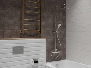 Сан узел без лишних деталей, DesignNika DesignNika Ванная комната в скандинавском стиле