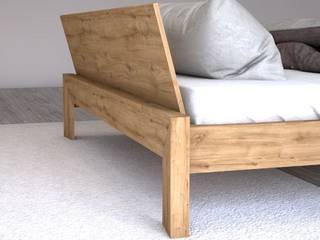 Łóżka drewniane, Salvador Wood Design Salvador Wood Design ミニマルスタイルの 寝室 木 木目調