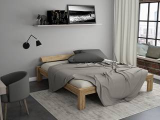 Łóżka drewniane, Salvador Wood Design Salvador Wood Design ミニマルスタイルの 寝室 木 木目調