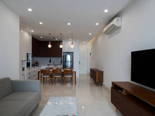 RE Apartment Unit, TIES Design & Build TIES Design & Build Minimalist living room