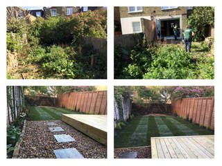 Decking, Fence Installation and Turf Laying Project in Hampstead, Fantastic Gardeners Fantastic Gardeners 庭院