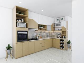 Kitchen set minimalis, viku viku ห้องครัว แผ่นไม้อัด Plywood