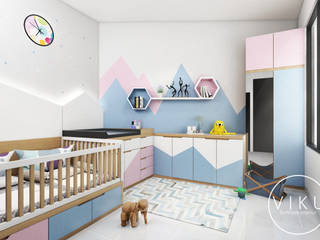 Bedroom Interior, viku viku Phòng ngủ phong cách hiện đại Multicolored