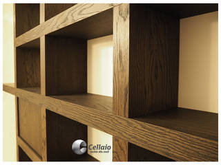 Cellaio - półki i regały pod skosy poddaszowe lub schody, Cellaio Cellaio Quartos de criança modernos Madeira Acabamento em madeira