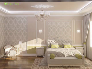 Дизайн трехкомнатной квартиры 173 кв. м в английском стиле. Фото проекта, ЕвроДом ЕвроДом Classic style bedroom