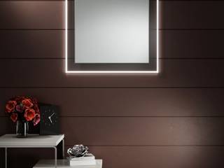 Lustro LED, Moje Szkło Moje Szkło 現代浴室設計點子、靈感&圖片 玻璃