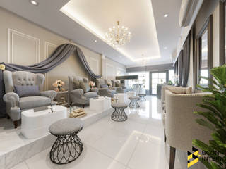 ผลงานการออกแบบร้านทำเล็บ คุณน้ำผึ้ง จ.ขอนแก่นค่ะ, Bcon Interior Bcon Interior Jardim interior