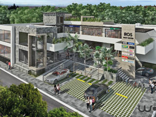 Plaza Comercial Cuernavaca, GRUPO WALL ARQUITECTURA Y DISEÑO SA DE CV GRUPO WALL ARQUITECTURA Y DISEÑO SA DE CV Casas de estilo moderno