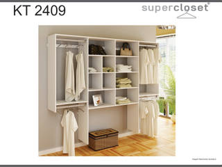 Guarda Roupa Casal Sem Portas Modelo Closet - Superclosets, SuperClosets SuperClosets Phòng ngủ phong cách hiện đại MDF