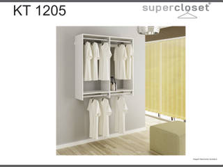 Guarda Roupa Casal Sem Portas Modelo Closet - Superclosets, SuperClosets SuperClosets Phòng ngủ phong cách hiện đại MDF