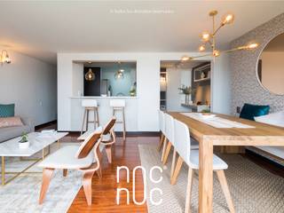 DISEÑO INTERIOR APARTAMENTO Lina & J. Camilo, noc-noc noc-noc غرفة السفرة