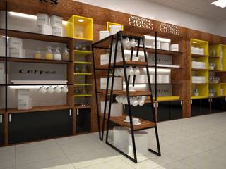 coffee shop, ET.CAD ET.CAD مساحات تجارية MDF