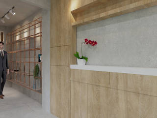 CV Office, TIES Design & Build TIES Design & Build Industrial style corridor, hallway and stairs