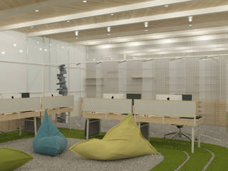 KM Designer Office, TIES Design & Build TIES Design & Build Estudios y oficinas minimalistas