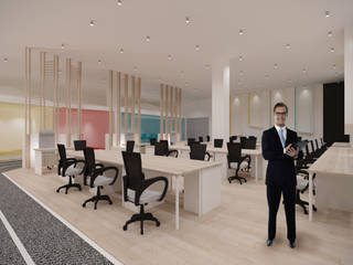 K Commerce Office, TIES Design & Build TIES Design & Build Minimalist study/office