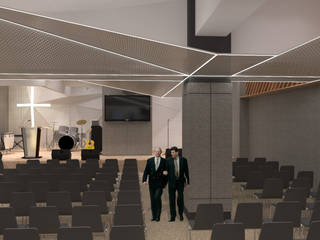 G Church Interior, TIES Design & Build TIES Design & Build Ruang Media Modern