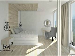 Sypialnia, Wkwadrat Architekt Wnętrz Toruń Wkwadrat Architekt Wnętrz Toruń Small bedroom لکڑی Wood effect