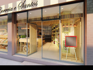 Talho - Mercearia "C&S", Traço M - Arquitectura Traço M - Arquitectura พื้นที่เชิงพาณิชย์ ไม้ Wood effect