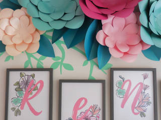 Detalles que marcan la diferencia Espacio M Baby room homedecor,baby,kidroom,decoración,flores,rosa,niñas,cuadros,viniles,manualidades,diy,diseño de interiores