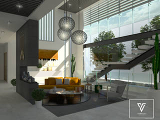 Casa Juárez., Visual Space Design Visual Space Design Salas de estilo minimalista