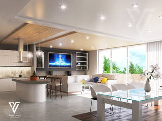 Sala Principal A-SD, Visual Space Design Visual Space Design Modern living room