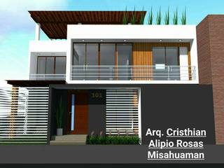 VIVIENDA UNIFAMILIAR, Crearq-Arquitecto C.ROSAS Crearq-Arquitecto C.ROSAS Casas campestres Ladrillos