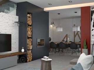 Design & Render Zona Living e Sala da Pranzo, Santoro Design Render Santoro Design Render Livings industriales