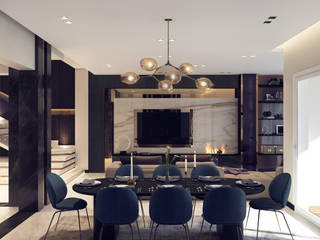 Palm Valley l Residential Project , ICONIC DESIGN STUDIO ICONIC DESIGN STUDIO Modern living room