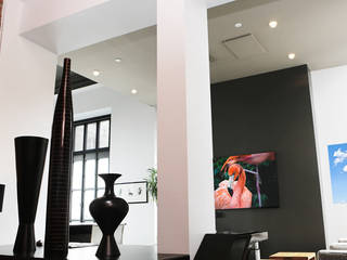 woonkamer verwarming, Heat Art - infrarood verwarming Heat Art - infrarood verwarming Modern Oturma Odası Cam
