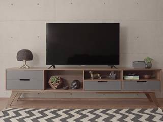 TV-SET, STACK-SMART STACK-SMART Scandinavian style media room