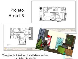 Hostel em casa tombada - RJ, Izabella Biancardine Interiores Izabella Biancardine Interiores 商業空間