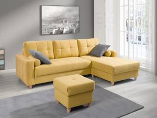 Narożnik SEKKEN z funkcją codziennego spania, Morel Meble Morel Meble Scandinavian style living room