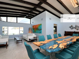 Florida'ya alışılmışın dışında okyanus yemek masası, odywood odywood Modern dining room