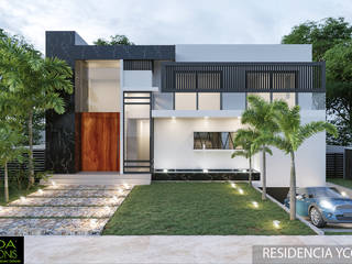 RESIDENCIA EN MÉRIDA, YCC-W06 , AIDA TRACONIS ARQUITECTOS EN MÉRIDA, YUCATÁN, MÉXICO AIDA TRACONIS ARQUITECTOS EN MÉRIDA, YUCATÁN, MÉXICO منزل عائلي صغير