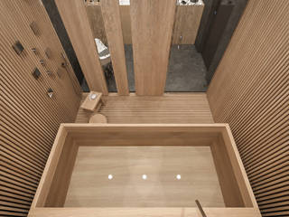 KONKURS ZEHNDER ZENIA - ŁAZIENKA W STYLU JAPOŃSKIM , MIRAI STUDIO MIRAI STUDIO Asian style bathroom Wood Wood effect