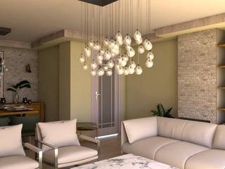 UG Evi Tasarımı, Este Mimarlık Tasarım Uygulama Este Mimarlık Tasarım Uygulama Living room Textile Amber/Gold