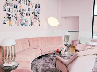 Pink Spot, Inglaterra, DelightFULL DelightFULL Oficinas y tiendas de estilo moderno Cobre/Bronce/Latón Blanco