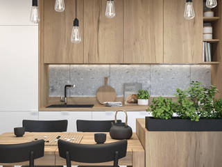 KRAKÓW, WROCŁAWSKA - MIESZKANIE , MIRAI STUDIO MIRAI STUDIO Dapur Modern