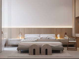 АПАРТАМЕНТЫ С ВИДОМ НА МОРЕ, Suiten7 Suiten7 Scandinavian style bedroom Wood Wood effect