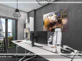 SKYLAND OFİS KONSEPT ÇALIŞMALARI, FORMS MİMARLIK FORMS MİMARLIK Modern study/office