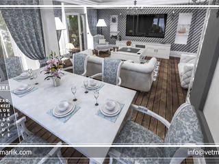 TANER E. VİLLA KLASİK DEKORASYON, FORMS MİMARLIK FORMS MİMARLIK Classic style living room
