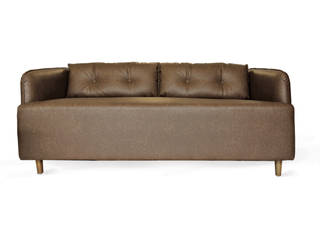 Sofa bandung, viku viku Scandinavian style living room Synthetic Brown