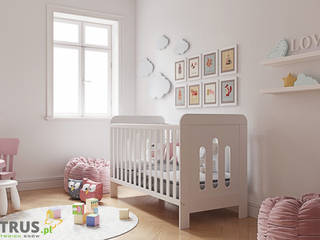 Łóżeczko Zuza 140x70 + tapczanik, Piętrus Piętrus Детская комната в стиле модерн Твердая древесина Многоцветный